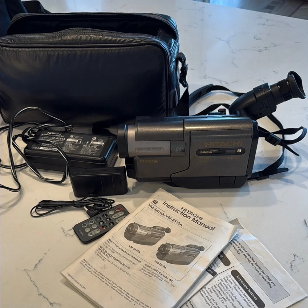 Hitachi Gray Video Camera with Accessories